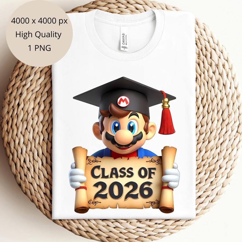 1 PNG Super Mario Graduation 2026, Clipart Images, Digital Design PNG ...