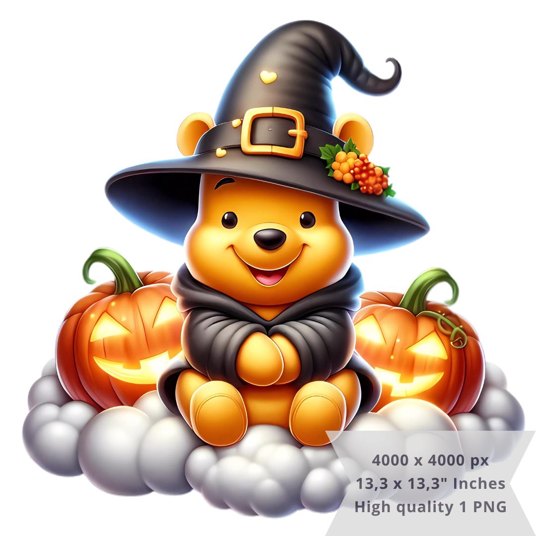1 PNG Winnie the Pooh Halloween, Clipart Images, Digital Design PNG