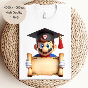 1 PNG Cute Super Mario Graduation, Clipart Images, Digital Design PNG ...