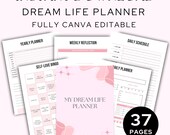 2026 Dream Life Planner | Canva Editable, Wellness & Goal Setting (Digital Download)
