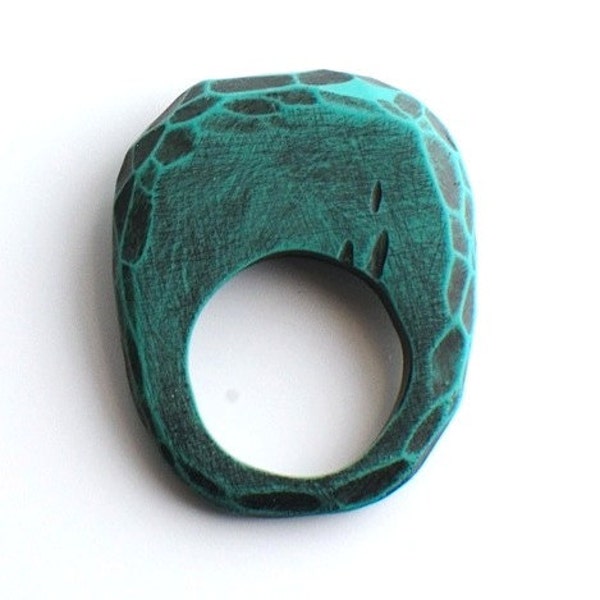 Fragment Hand Carved Ring in Turquoise