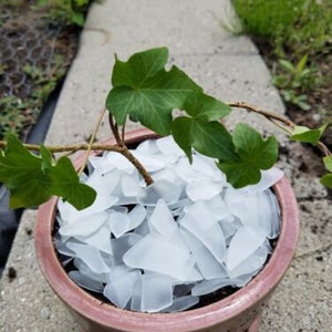 Michigan Made Faux Beach Glass - Frosted White - Recycle and Beautify!