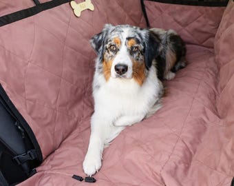 Funda de asiento de coche personalizada para perro, hamaca para asiento trasero, tela Oxford impermeable, protector personalizado para mascotas, funda de viaje antideslizante y duradera.