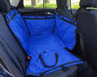 Funda impermeable para asiento trasero de coche para perro, tela Oxford resistente, protector antiarañazos con correa de seguridad.