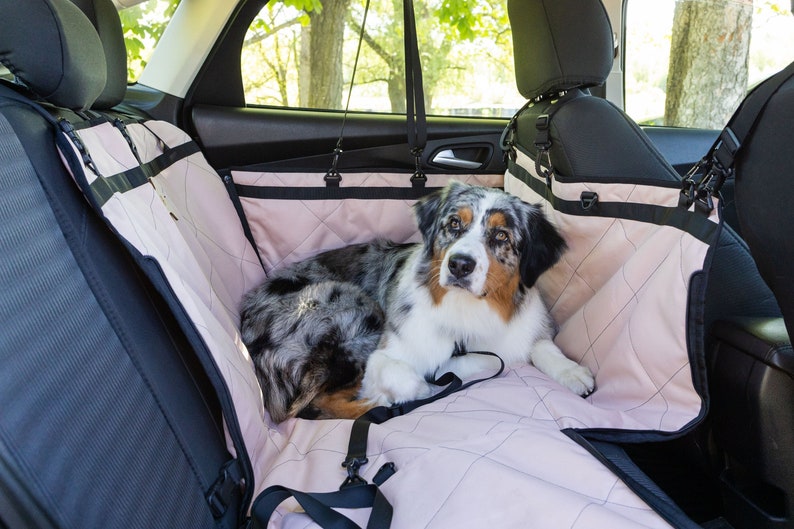 Custom Pink Dog Car Hammock: Waterproof Pet Seat Cover