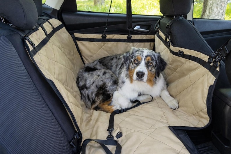 Car Cover for Dogs on 2 Seats - Seat Cover with Protection, Waterproof Car Seat Cover for Dog, Scratch Proof Dog
