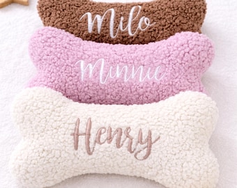 Peluche con forma de hueso de perro con nombre bordado – Regalo personalizado para mascotas, suave regalo para cachorros