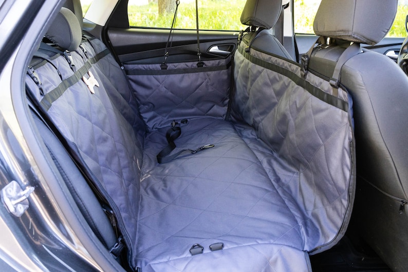 Dog Car Seat Cover Waterproof – Dog Car Hammock 3 Seat, Non Slip Pet Travel Mat, Scratch Resistant Back Seat Protector for Dogs
