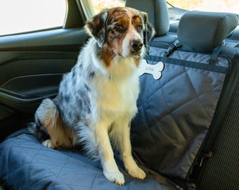 Funda acolchada impermeable para asiento de coche para perro: resistente y antideslizante, compatible con reposabrazos.