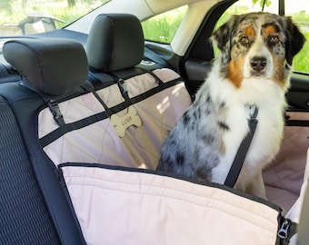 Funda impermeable para asiento de coche para perros: resistente a arañazos, estilo hamaca, con protección.