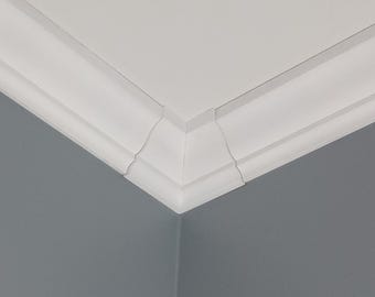 5 bloques de esquina para moldura de corona Deco - Perfil bajo (paquete de 5) - Se adaptan a molduras de 3 5/8"