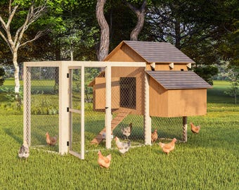 DIY Chicken Coop Plans: Easy Build, Backyard Chicken House (PDF)