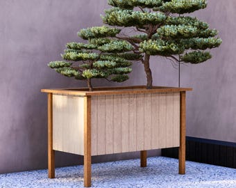 DIY Wooden Planter Box Plans: Rustic Flower Pot Template (PDF Download, 2'4"x4'4")