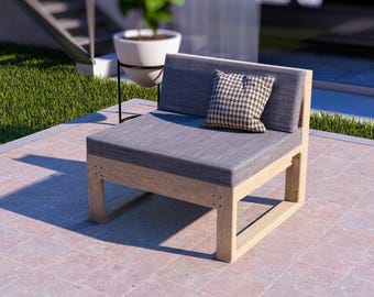 DIY Modular Outdoor Single Seat Plans: Wooden Patio Furniture (Digital Download)