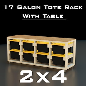 17 gallon bärställning och arbetsbänk – DIY-träbearbetningsplaner – Mobilt förvaringssystem PDF