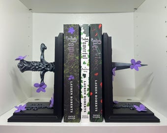 Fermalibri fantasy "La saga dei potenti con il pugnale" - Regalo ideale per gli amanti del fantasy, decorazione per la libreria.