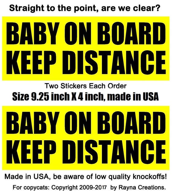 STAY BACK I HAVE KIDS ON BOARD WARNING SAFETY BUMPER STICKER Sign Car Windows