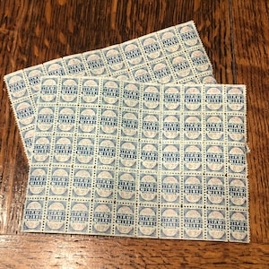 sheets of blue chip stamps. 50 stamps in a sheet