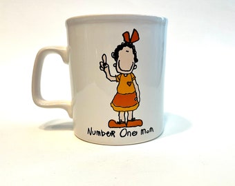 Reduced! Number One Mom coffee mug. Kiln Craft 1978.  william logan. english ironstone. made in england