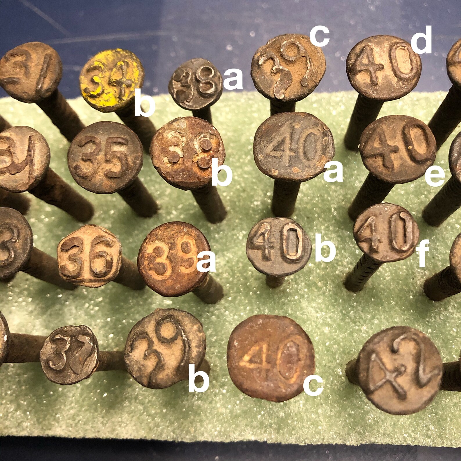 Antique numbered nails. railroad nails. pick your number Etsy