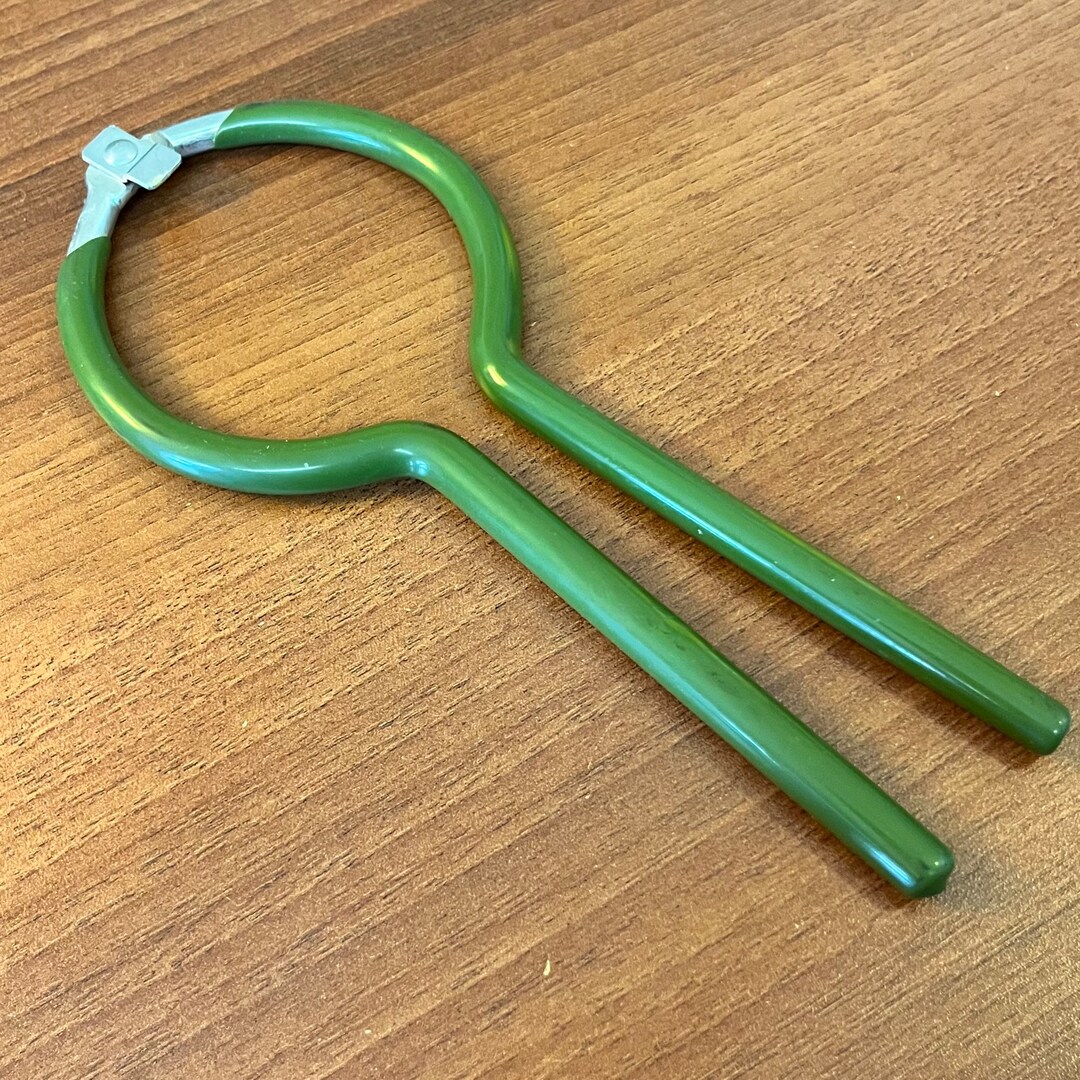 Jar Opener. Green Kitchen Gadget. Rubber Coated Handles. Unmarked Etsy