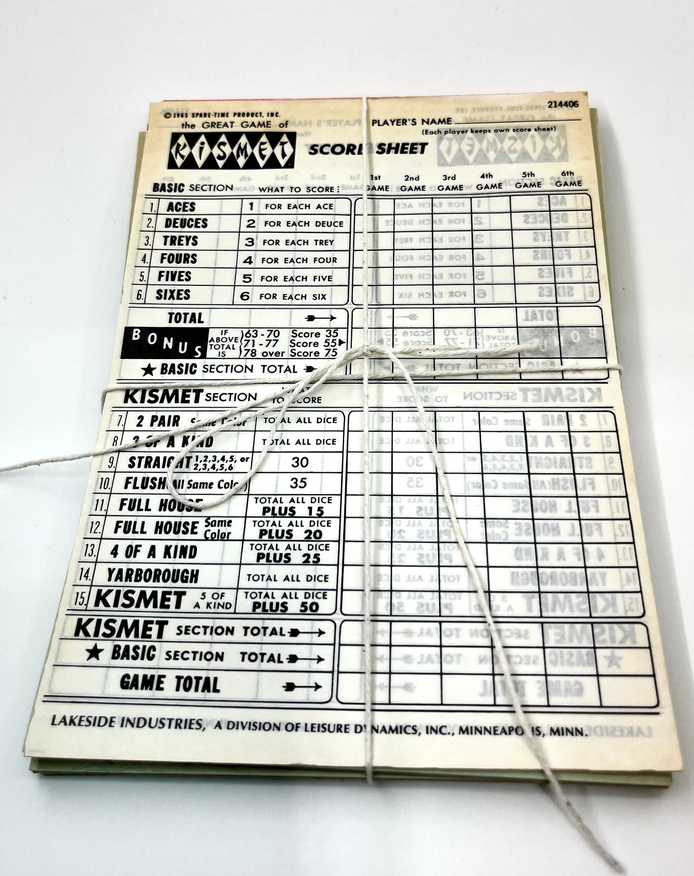 Printable Kismet Score Sheets printable-kismet-score-sheets