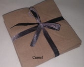 Solid CAMEL KHAKI Flannel Squares, FLANNEL Fabric, Rag Quilt Squares, pick colors quantity and size, We Cut You Sew