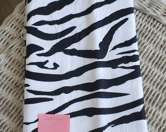 Destash Flannel Black and White Zebra Print 17 inches x 42 inches