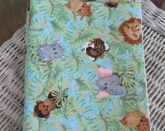 Destash Flannel Jungle Babies Print 23 inches x 42 inches