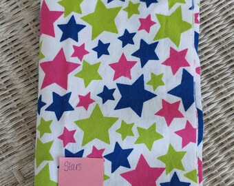 Destash Flannel Stars Print 20 inches x 42 inches