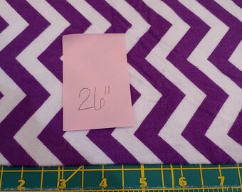 Destash Flannel Purple and White Chevron 26 inches