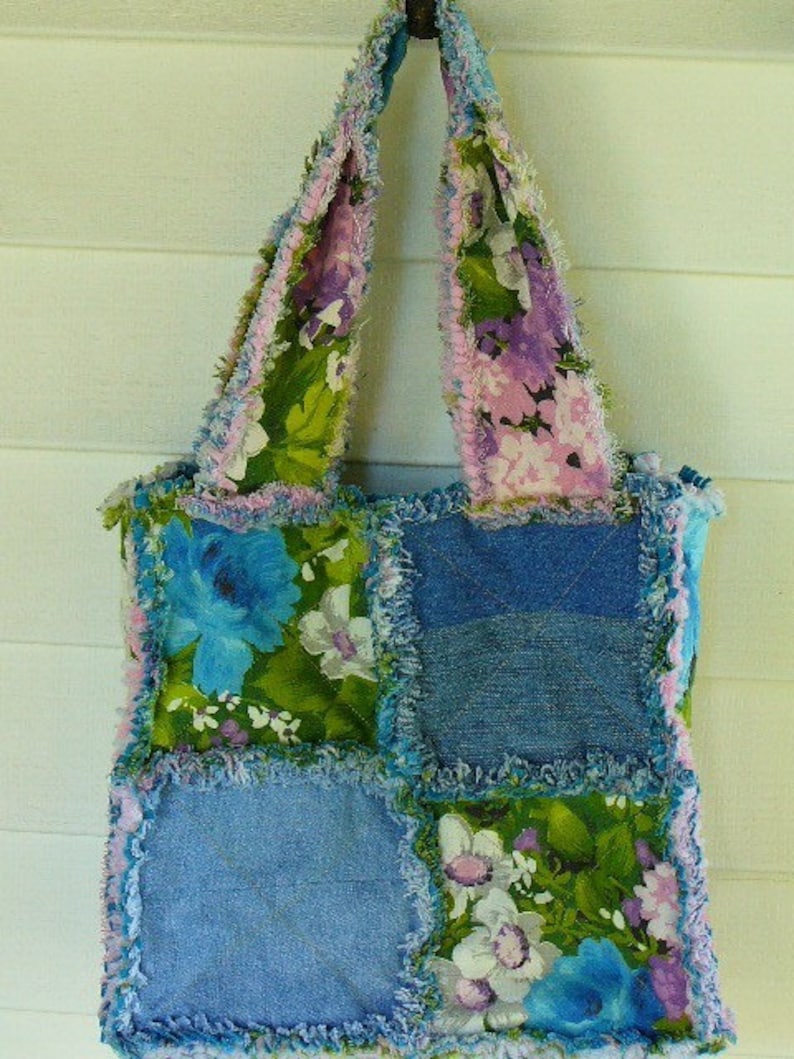 Ashlawnfarms Rag Quilt Purse 4patch Rag Purse Tutorial Etsy