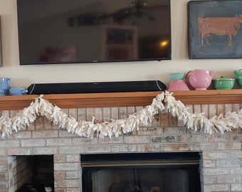 Rag Swag Garland Primitive Homespun Prim pick size and colors