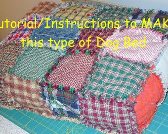 Ashlawnfarms, Rag Quilt Dog Bed, Dog Bed Tutorial, DIY, Instructions, Pattern PDF download