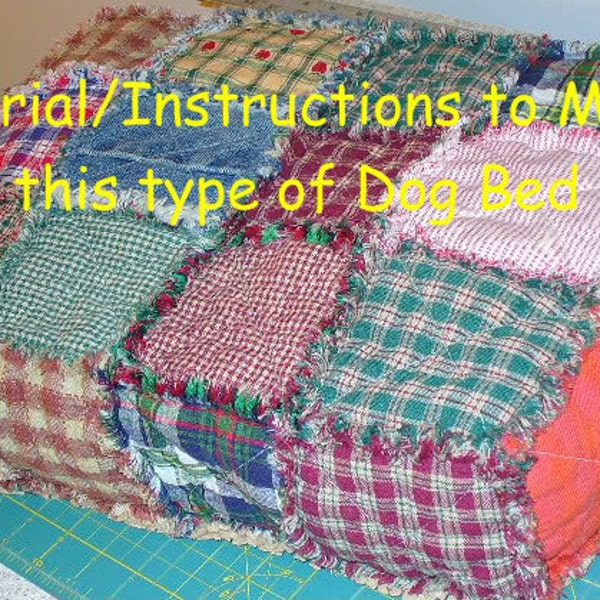 Ashlawnfarms, Rag Quilt Dog Bed, Dog Bed Tutorial, DIY, Instructions, Pattern PDF download