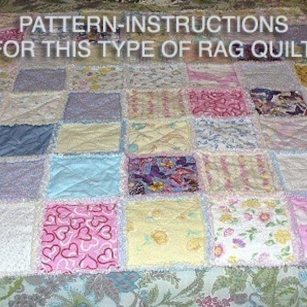 Ashlawnfarms Country Chenille Rag Quilt Pattern Instructions PDF