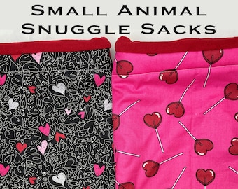 Small Pet Snuggle Sacks Guinea Pig - Hearts