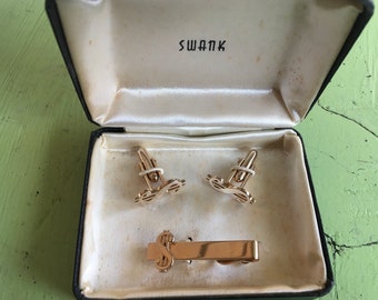 Vintage Swank dollar sign cufflinks