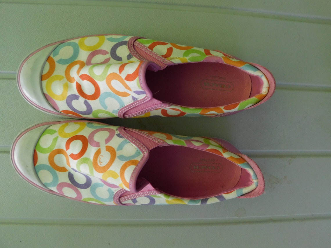 coach multi color sneakers
