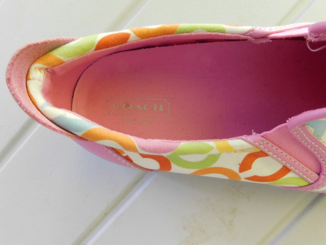coach multi color sneakers