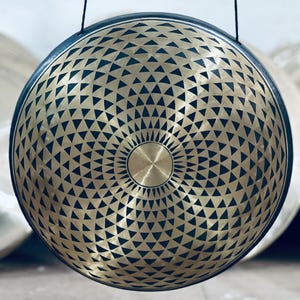Gorgeous Flower of life etched Extra large Tibetan Gong Lasting vibration Gong-Deep Resonating Sound Meditation Gong Available 50-100cm