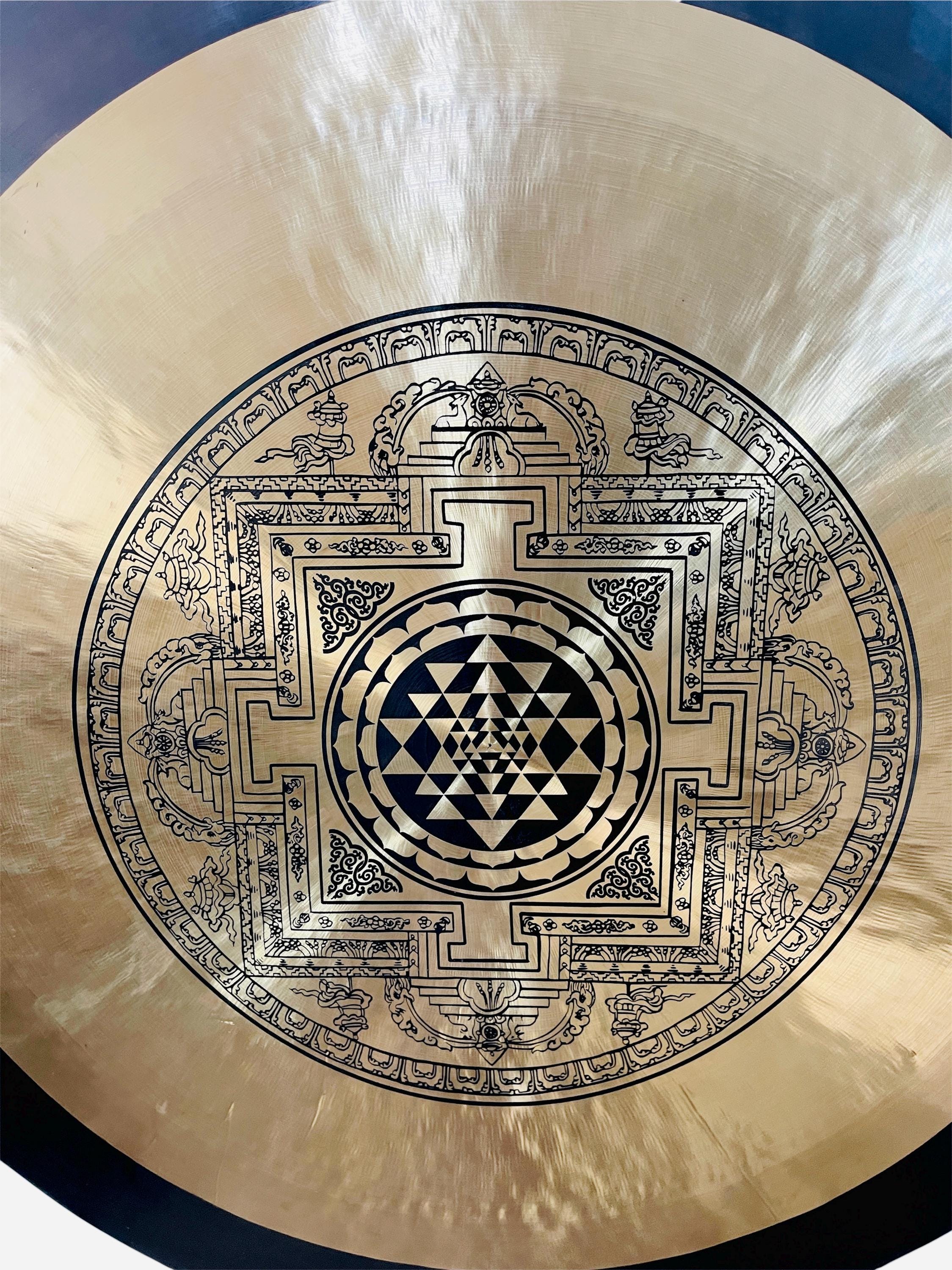 Meditative Instruments Spiritual Healing Gong – Handmade Bronze Meditation Instrument for ...
