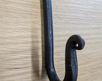 Hand Forged Steel Hook with Scroll