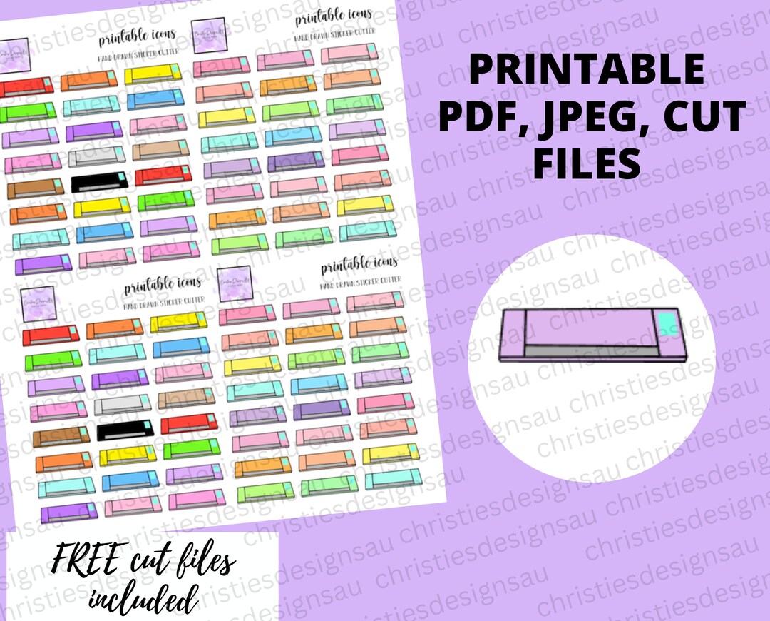 Cutter Block Sticker Sticker Cutter Printable Planner Stickers - Etsy