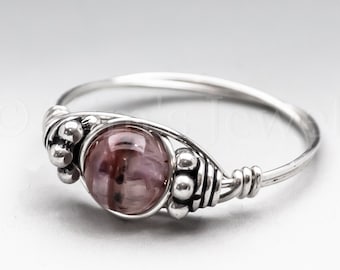 Auralite 23 Bali Sterling Silver Wire Wrapped Gemstone BEAD Ring - Made to Order, Ships Fast!
