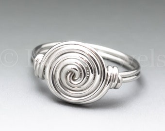 Spiral Sterling Silver Wire Wrapped Ring - Made to Order