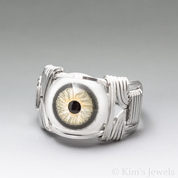 Human glass eye best sale rings