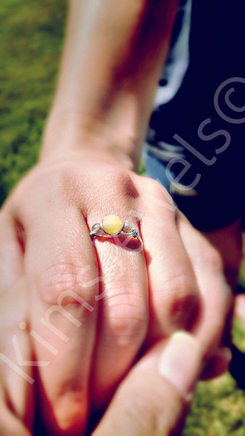 White Howlite Faceted Bali Sterling Silver Wire Wrapped Gemstone BEAD Ring Made to Order, Ships Fast image 7