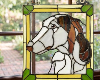 Individuell gestalteter Glas-Sonnenfänger mit Haustiermotiv, personalisiertes Hunde- oder Katzenporträt nach Foto, handgefertigtes Erinnerungsgeschenk für Haustiere, Fensterdekoration