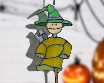 Stained Glass Bat Suncatcher – Halloween Decor, Spooky Gothic Window Hanging, Handmade Gift for Bat Lover